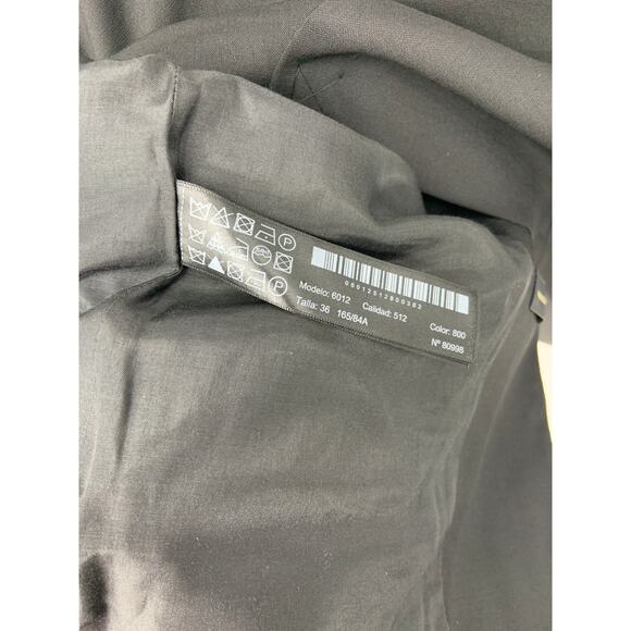 Massimo Dutti Black Coat Blazer with Pockets Size 4 NWT - Picture 8 of 11